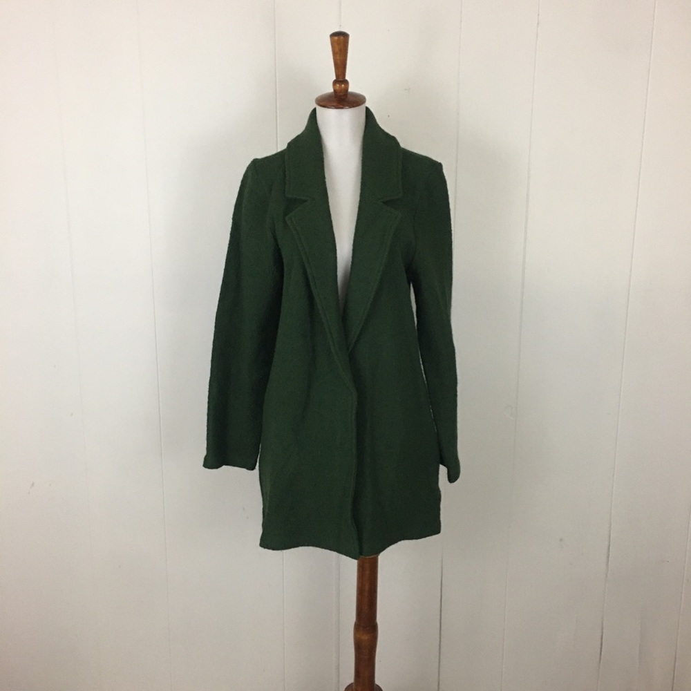 Rachel Zoe Wool Blend Open Placket Blazer Cardigan